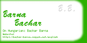 barna bachar business card
